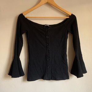 Off the Shoulder Knit Top